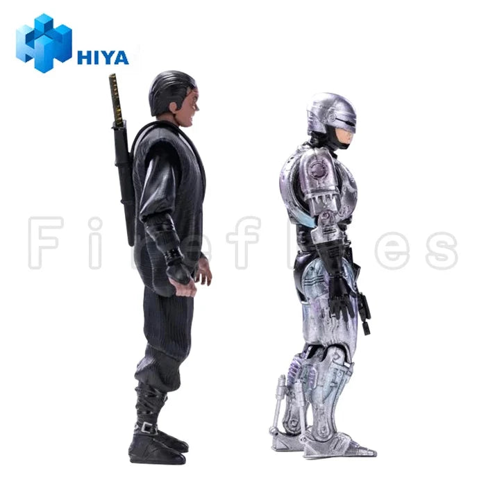 1/18 HIYA Action Figure Exquisite Mini Series RoboCop vs. Otomo Anime Collection Model Toy