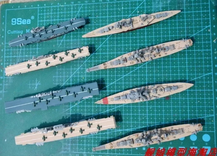 1/2000 Warship Assembly Model 4D Aircraft Carrier Cruiser HOOD MISSOURI Plastic Kit Toy for Children