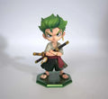 14cm Anime One Piece Luffy Figures Q Version Zoro Sanji Action Figure Pvc Collectible Model Toys Gifts