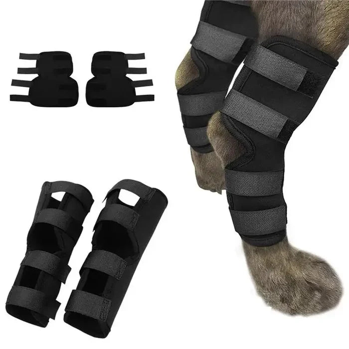 1Pair Pet Knee Support Braces – Hock Joint Wraps For Dog Leg Injury Recovery & Mobility Protection