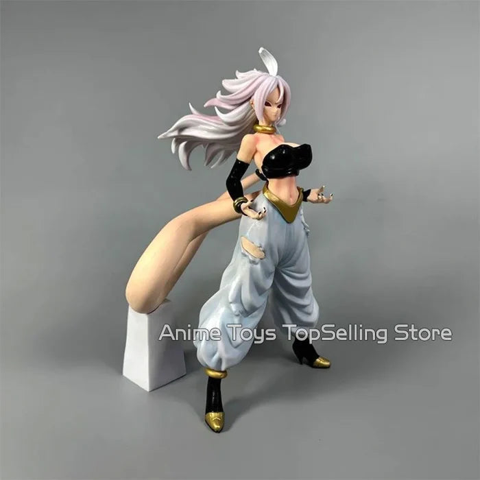 28cm Anime Dragon Ball Z Figurine Android #21 Majin Buu Figure PVC Statue Collectible Model Toys Gifts