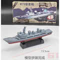 4D Assembled Warship Model 8-piece Set Dreadnought Destroyer Typhoon Class Submarine Hovercraft Toy Boat