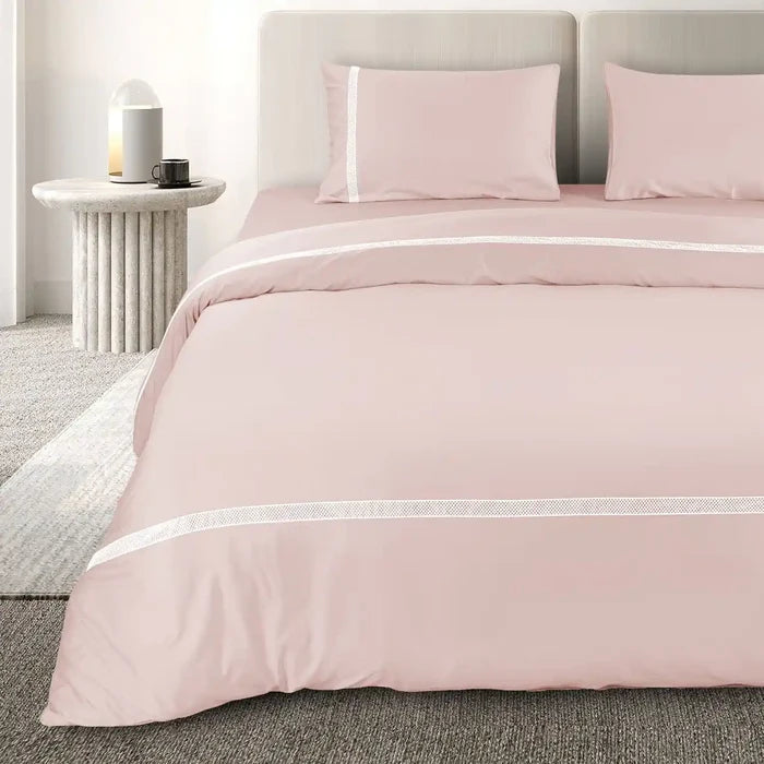 Pink / 4 Pcs Bedding Set