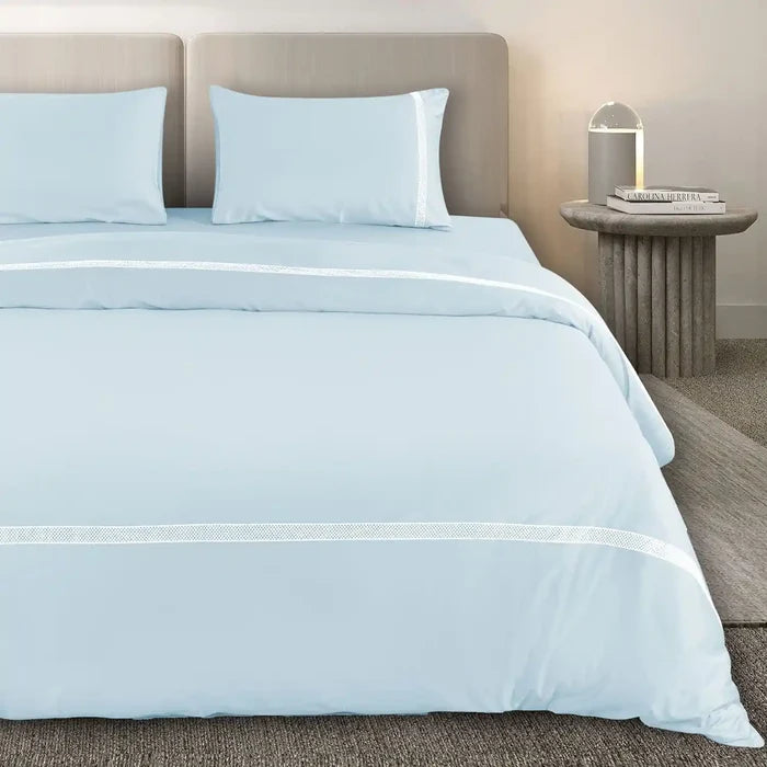 Sky Blue / 4 Pcs Bedding Set