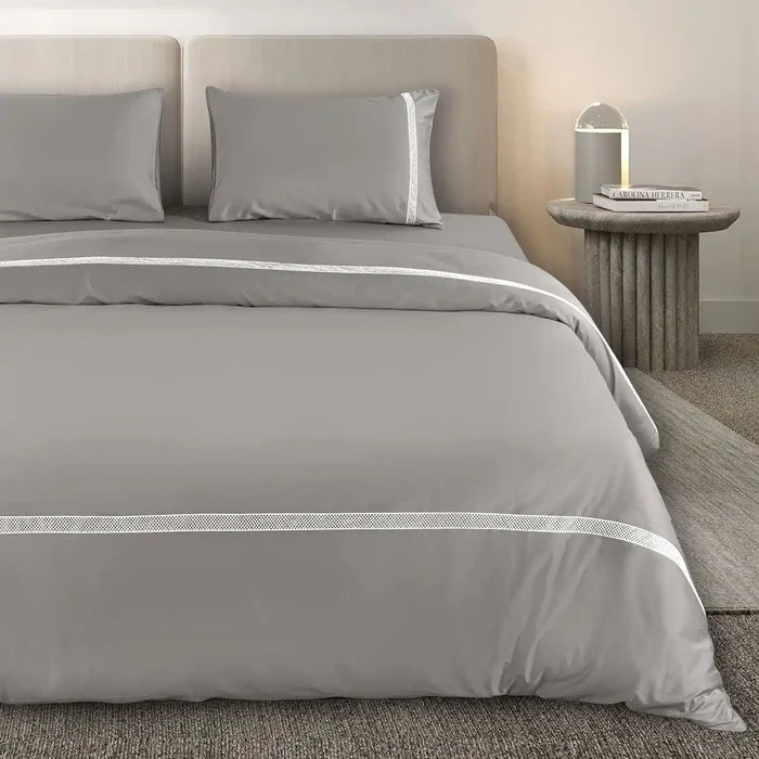 Steel Grey / 4 Pcs Bedding Set