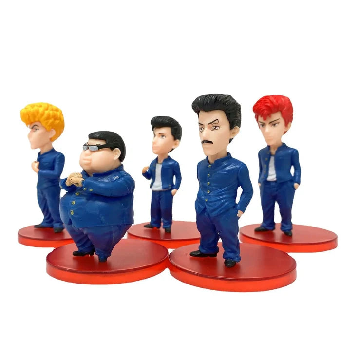 5pcs Cartoon Slam Dunk Sakuragi Anime Peripheral Q Version Desktop Model Toy Decorative Ornaments