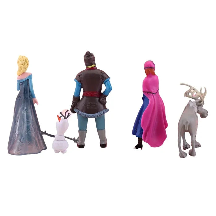 5pcs/Set Princess Snow Queen Anna Elsa Kristoff Sven Olaf PVC Model Action Figure Toys for Xmas Gift