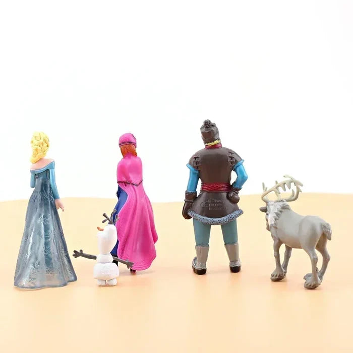 5pcs/Set Princess Snow Queen Anna Elsa Kristoff Sven Olaf PVC Model Action Figure Toys for Xmas Gift