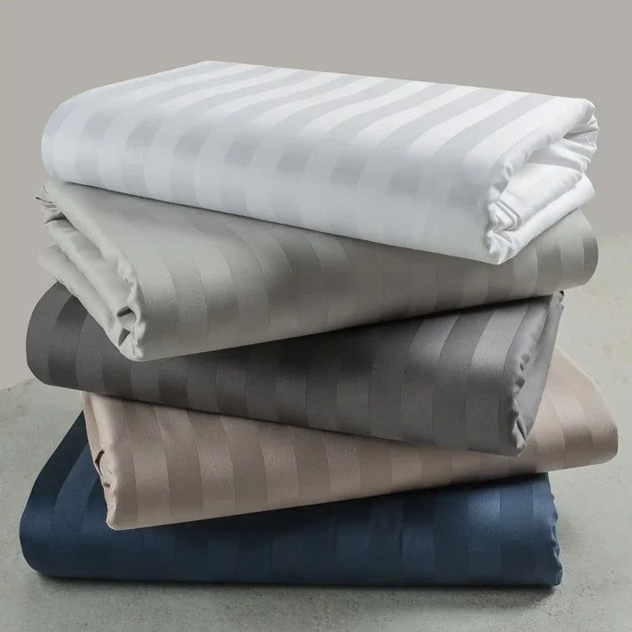 750 Tc Italian Jcq Stripe 100% Cotton |  Cotton Bedding Sets