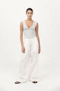 90s Cupro Top - Silver