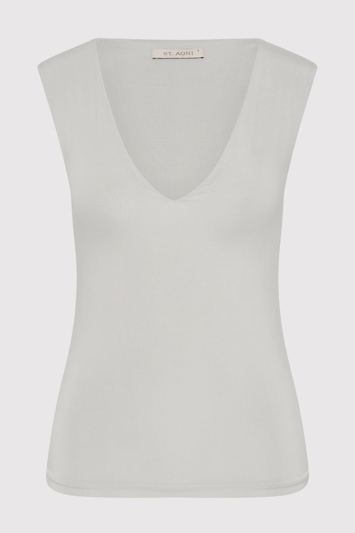 90s Cupro Top - Silver