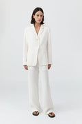 90s Linen Blazer - Off White