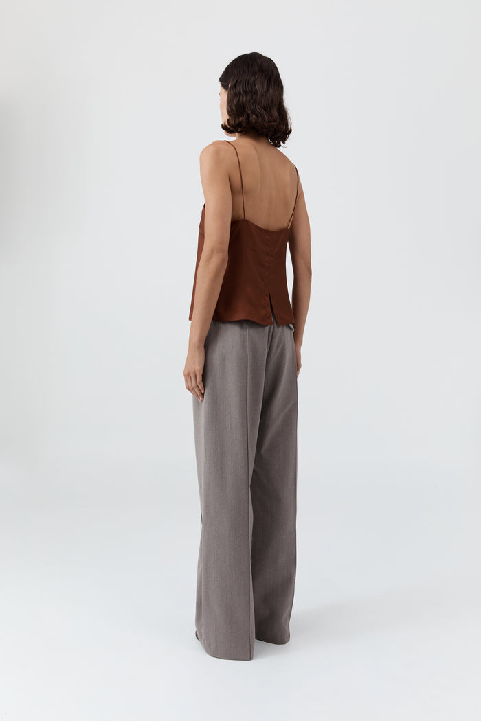 90s Silk Twill Cami - Brick