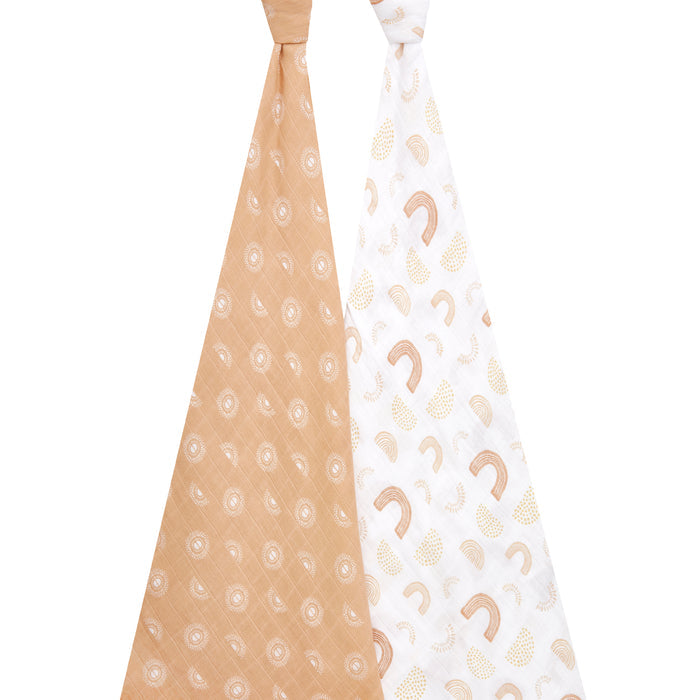 A+A Cotton Muslin Swaddle 2pk - Keep Rising