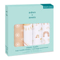 A+A Cotton Muslin Swaddle 4pk - Keep Rising
