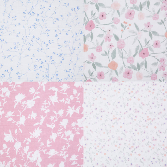 A+A Cotton Muslin Swaddle 4pk - Ma Fleur