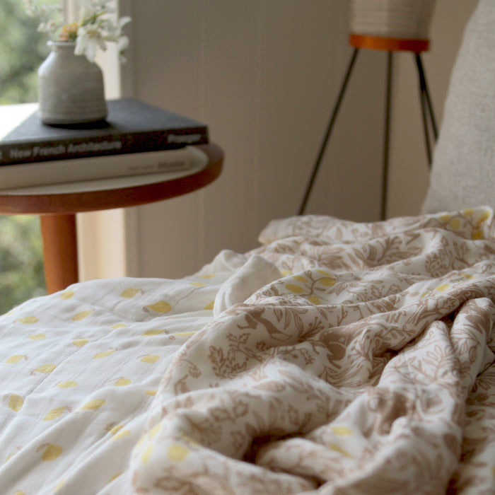 A+A Silky Soft Blanket - Natural Woodland
