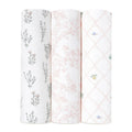 A+A Silky Soft Muslin Swaddle 3pk - French Floral