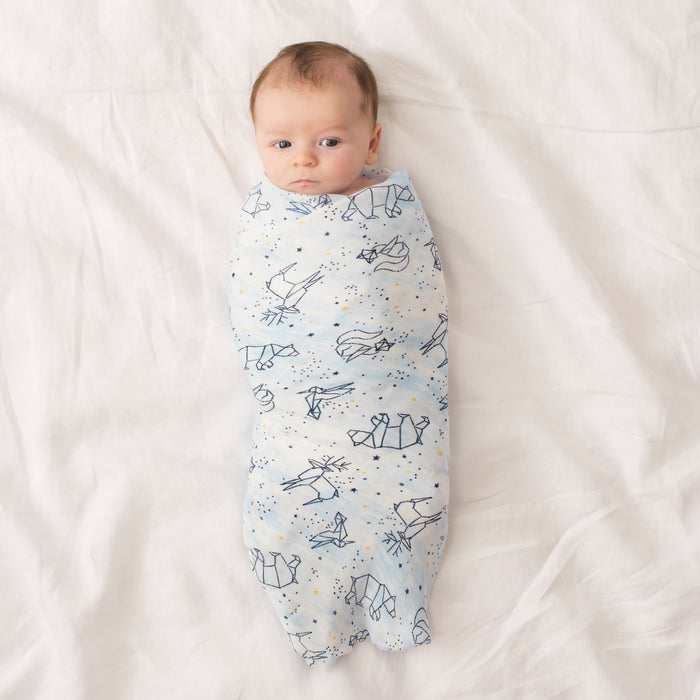 A+A Silky Soft Muslin Swaddle 3pk - Stargaze