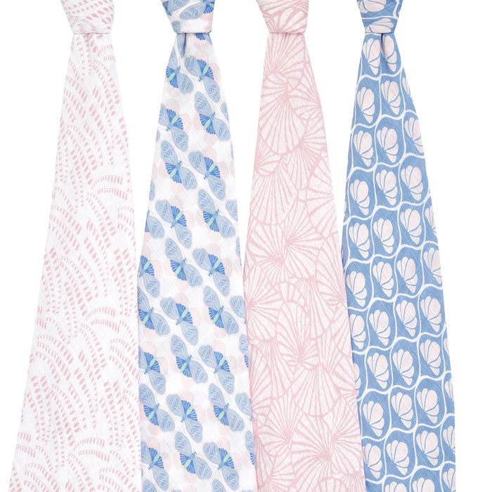 aden + anais deco 4 pack cotton swaddles