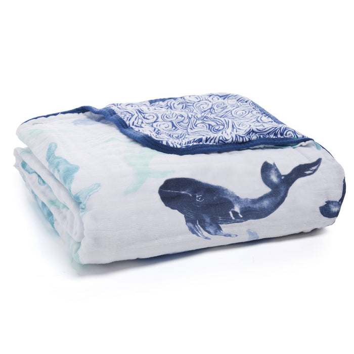 aden + anais muslin blanket seafaring – whale
