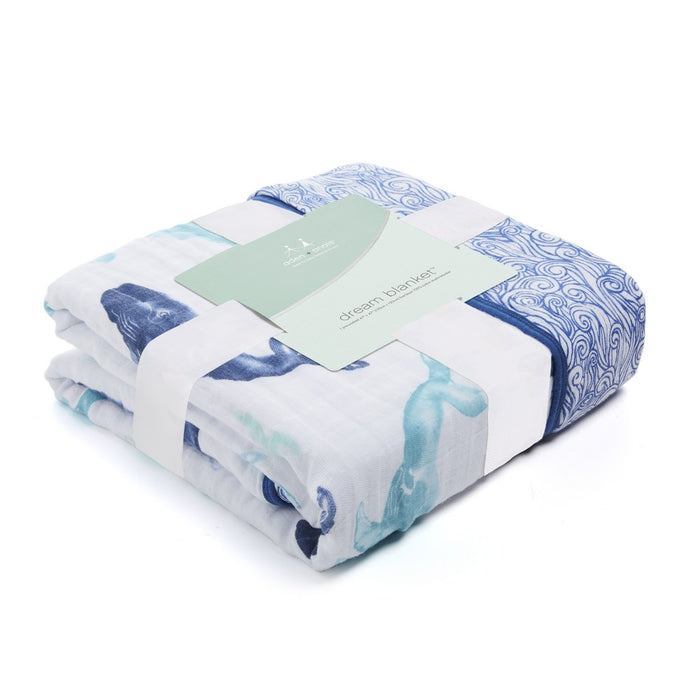 aden + anais muslin blanket seafaring – whale