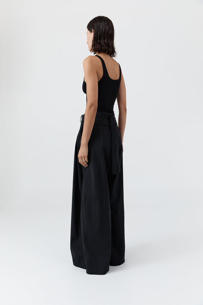 Adjustable Palazzo Pants - Black