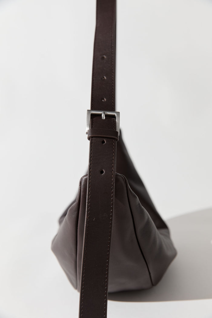 Adjustable Slim Crescent Bag - Coffee