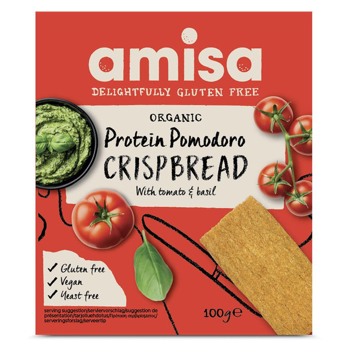 Amisa Organic Crispbread Protein Pomodoro 100g