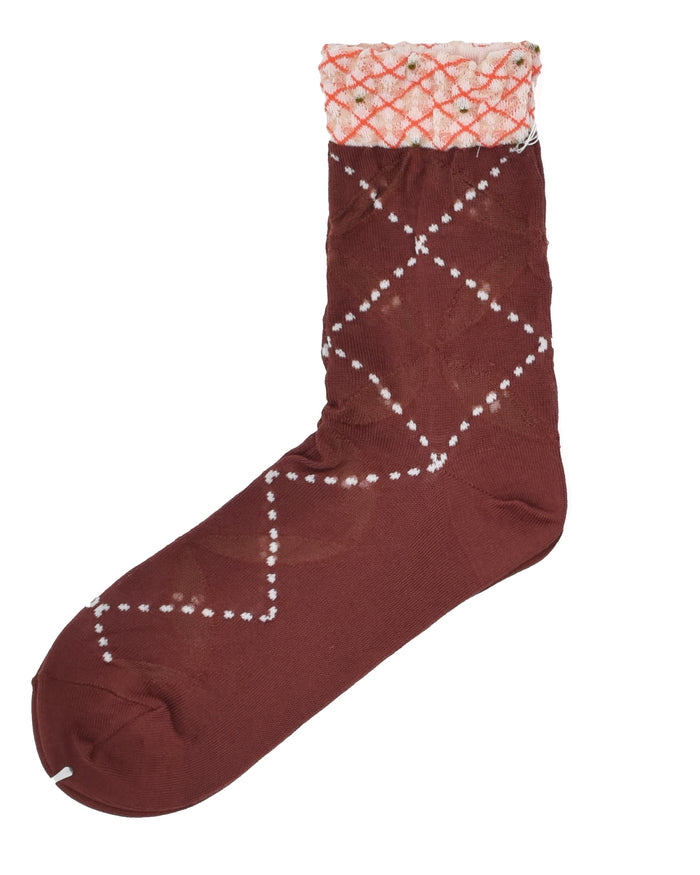 Antipast Circle Argyle Crew Socks