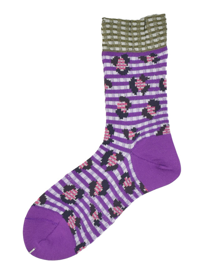 Antipast Jungle Check Crew Sock