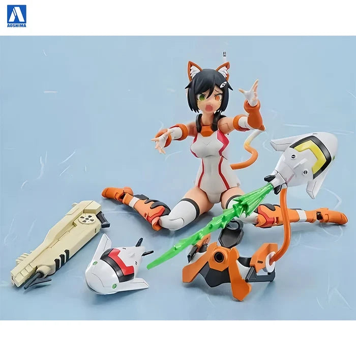 Aoshima V.F.G. Macross Delta VF-31D Skuld Action Figures SP 1/100 Scale Mecha Girl Plastic Model Kit