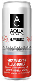 Flavoured Sparkling Mineral Water Strawberry & Elderflower 330ml