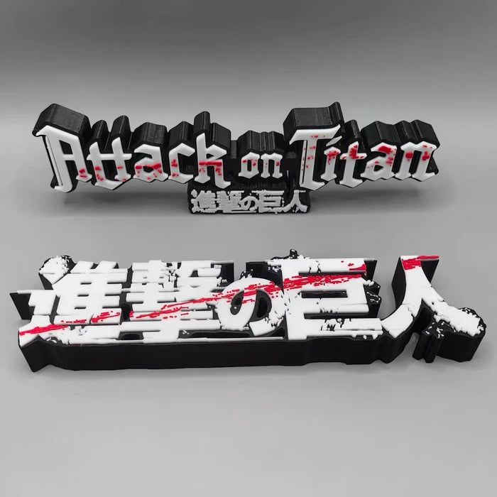 Attack on Titan Logo Stereo Font Stand Sign Ornament