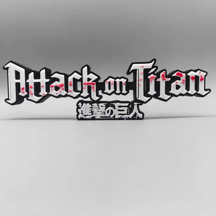 Attack on Titan Logo Stereo Font Stand Sign Ornament