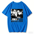 Attack on Titan T-Shirt Levi Ackerman Anime Theme Summer New Boys Kids Short Sleeves Trendy