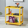 Auto Repair 3-Layer Tool Cart with Drawers Multi-Function Workshop Portable Mobile Parts Storage Cart