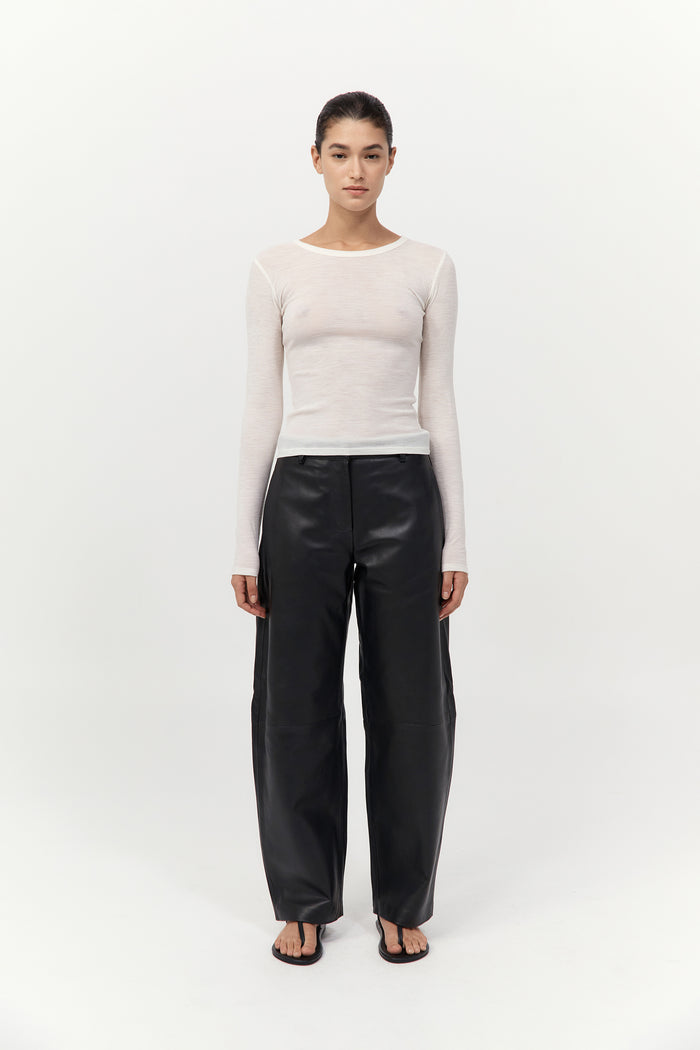 Baby Wool Long Sleeve Top - Off White