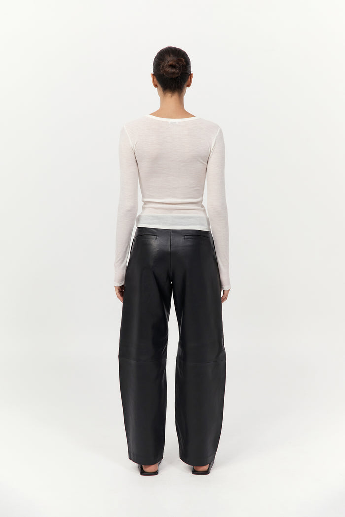 Baby Wool Long Sleeve Top - Off White