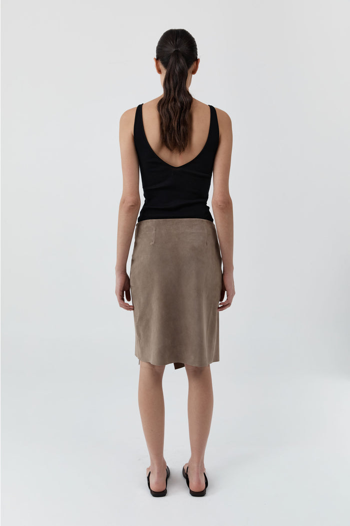 Baby Wool Scoop Cami - Black