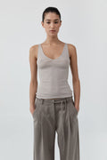 Baby Wool Scoop Cami - Soft Ash
