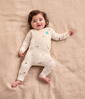 Babygrow Viscose from Bamboo Cream Dino Snore