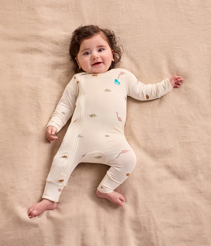 Babygrow Viscose from Bamboo Cream Dino Snore