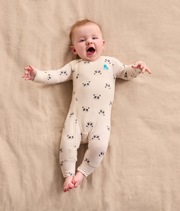 Babygrow Viscose from Bamboo Cream Sleepy Pandas
