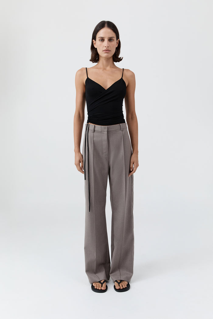Ballerina Wrap Knit Top - Black