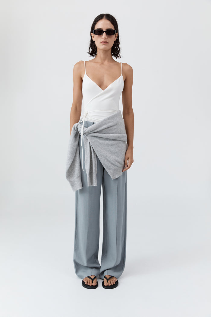 Ballerina Wrap Knit Top - Off White