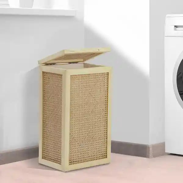 Bamboo Wicker  Laundry Baskets - Medium