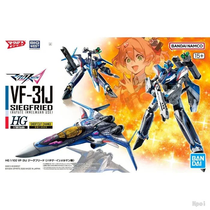 BANDAI HG VF-31J Siegfried Action Figures Macross Delta Anime Collection Assembly Model Doll Gift Toy