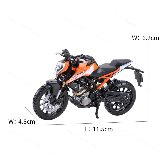Bburago 1:18 KTM 250 Duke Die Cast Vehicles Collectible Motorcycle Model Toys