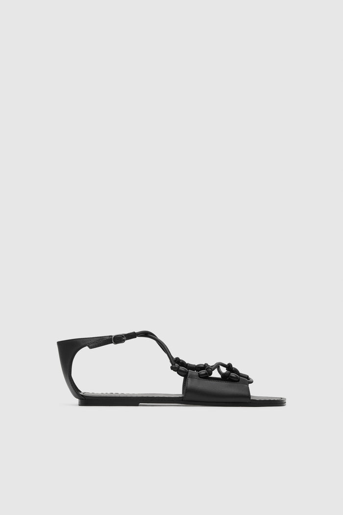 Beaded Detail Sandal - Black